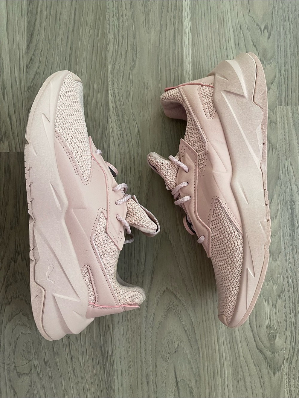 Puma Women's Fier Nitro Tonal Knit Lace-Up Sneakers Rose Quartz - Blush Pink